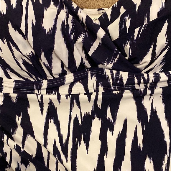 Anne Cole Chic Navy Women's Swim Tankini L - Picture 2 of 7